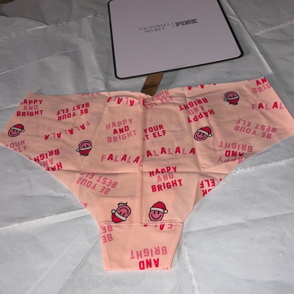 PINK NO-SHOW Christmas CHEEKSTER Panty Victoria's Secret XL - Picture 2 of 12